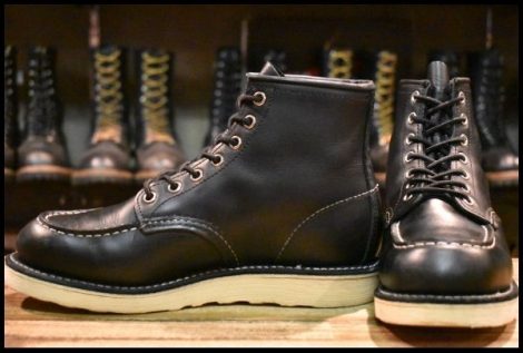 【5.5E 良品 犬タグ復刻 18年】レッドウィング 8179 アイリッシュセッター 黒 ブラッククローム 編み上げ ブーツ redwing HOPESMORE