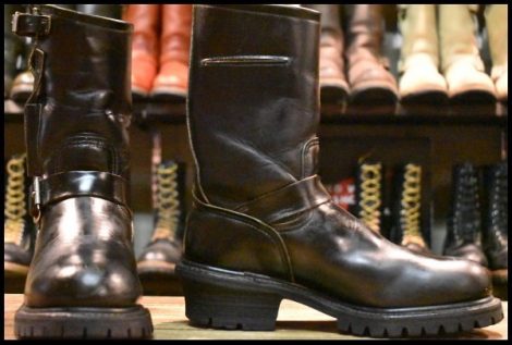 【7D 箱付 良品 PT91刺繍】レッドウィング 8280 ナイフポケット エンジニア 黒 ブラッククローム 2268 ブーツ redwing HOPESMORE