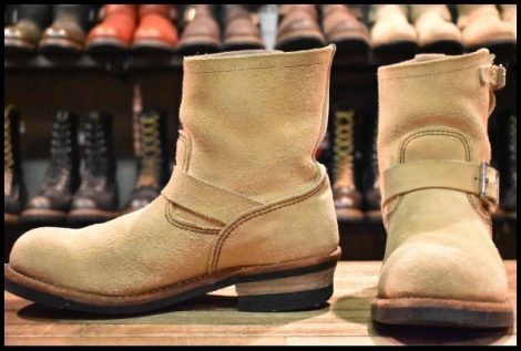 【9D 良品 10年】レッドウィング 2965 ショート スエードエンジニア ホーソーンアビレーンラフアウト プルオン ブーツ redwing HOPESMORE