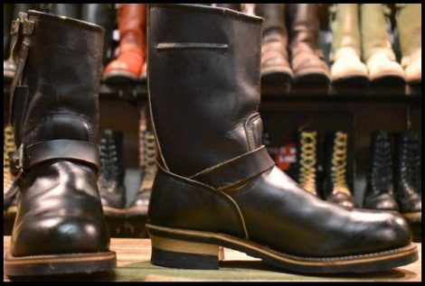 【9D 良品 PT91プリント】レッドウィング 8270 ナイフポケット エンジニア ブラック 黒 スチールトゥ ブーツ redwing HOPESMORE