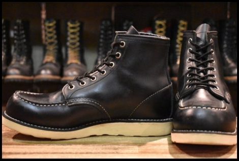 【8E 良品 15年】レッドウィング 8179 アイリッシュセッター 黒 ブラッククローム モックトゥ 編み上げ ブーツ redwing HOPESMORE