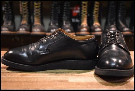 【6D 美品 21年】レッドウィング 101 ポストマン シューズ 黒 ブラック シャパラル 短靴 編み上げ レースアップ ブーツ redwing HOPESMORE