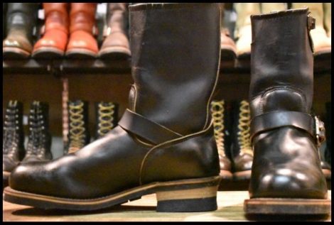 【9D 良品 PT91プリント】レッドウィング 8270 ナイフポケット エンジニア ブラック 黒 スチールトゥ ブーツ redwing HOPESMORE