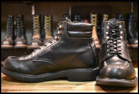 【9D 良品 11年】レッドウィング 8133 スーパーソール 黒 ブラッククローム モック 編み上げ レースアップ ブーツ redwing HOPESMORE