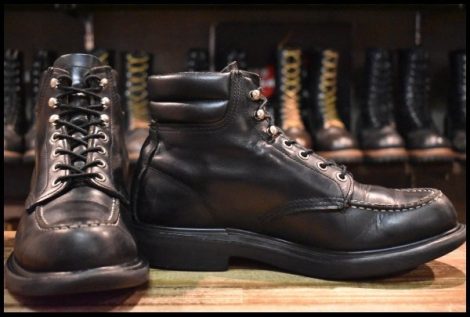 【9D 良品 11年】レッドウィング 8133 スーパーソール 黒 ブラッククローム モック 編み上げ レースアップ ブーツ redwing HOPESMORE