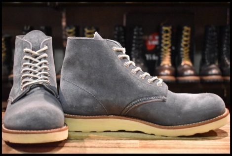 【9.5D 美品 11年】レッドウィング 8144 スエード アイリッシュセッター スレートブルー 青 プレーントゥ ブーツ redwing HOPESMORE