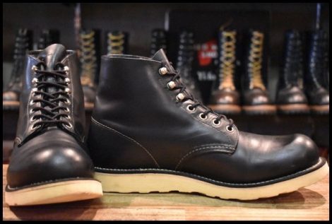 【9D 良品 08年】レッドウィング 8165 アイリッシュセッター 黒 ブラッククローム プレーントゥ ブーツ redwing HOPESMORE