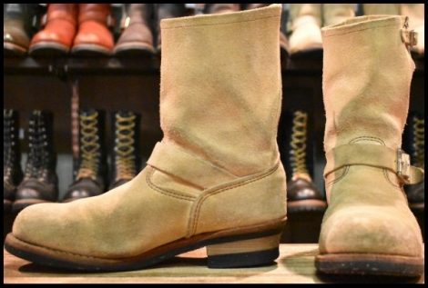 【10D 良品 08年】レッドウィング 8268 スエード エンジニア ホーソーンアビレーンラフアウト スチールトゥ ブーツ redwing HOPESMORE