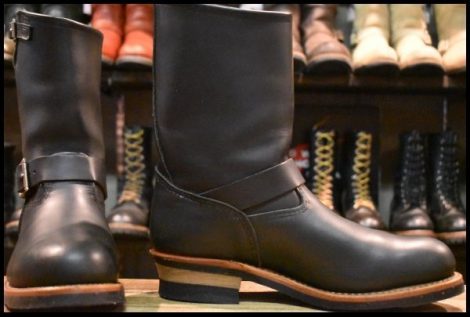 【10D 美品 08年】レッドウィング 2268 エンジニア 黒 ブラッククローム スチールトゥ ブーツ redwing HOPESMORE
