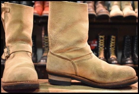 【10D 良品 08年】レッドウィング 8268 スエード エンジニア ホーソーンアビレーンラフアウト スチールトゥ ブーツ redwing HOPESMORE