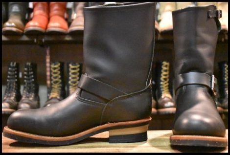 【10D 美品 08年】レッドウィング 2268 エンジニア 黒 ブラッククローム スチールトゥ ブーツ redwing HOPESMORE