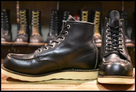 【8.5D 良品 羽タグ 03年】レッドウィング 8130 アイリッシュセッター 黒 ブラッククローム モックトゥ 8179 ブーツ redwing HOPESMORE