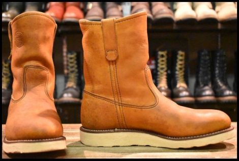 【7.5D 箱付 良品 緑犬タグ 犬刻印 97年】レッドウィング 866 ペコス 茶 オロイジナル ブラウン プルオン ブーツ redwing pecos HOPESMORE