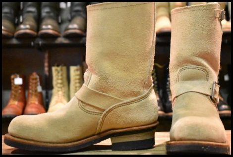 【8D 良品 08年】レッドウィング 8268 スエード エンジニア ホーソーンアビレーン ラフアウト スチールトゥ ブーツ redwing HOPESMORE