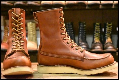 【9D 良品 旧犬タグ 86年10月刻印】レッドウィング 877 ロング アイリッシュセッター オロラセット ビンテージ ブーツ redwing HOPESMORE