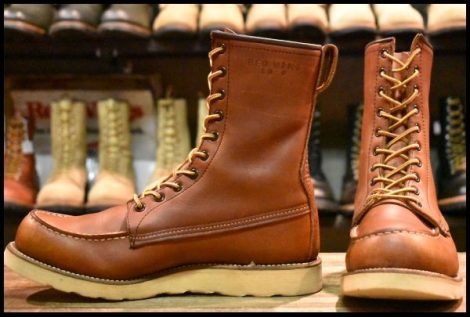 【9D 良品 旧犬タグ 86年10月刻印】レッドウィング 877 ロング アイリッシュセッター オロラセット ビンテージ ブーツ redwing HOPESMORE
