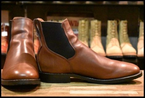 【10D 箱付 未使用 17年】レッドウィング 9078 Mil-1 Congress Boots チークフェザーストーン ブーツ サイドゴア ミルワン HOPESMORE