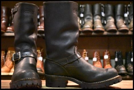 【8.5D 良品 16年】WESCO ウエスコ カスタムボス ブラック 黒 ビブラム100シングル エンジニア スチールトゥ BOSS ブーツ HOPESMORE