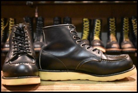 【10D 良品 羽タグ 99年】レッドウィング 8130 アイリッシュセッター 黒 ブラッククローム モックトゥ 8179 ブーツ redwing HOPESMORE