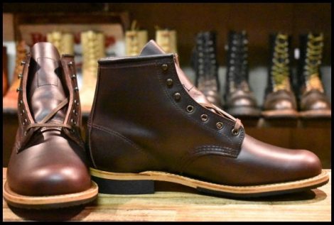 【8D 箱付 未使用 25年】レッドウィング 9419 ベックマン ブラックチェリー エクスカリバー プレーントゥ ブーツ redwing HOPESMORE