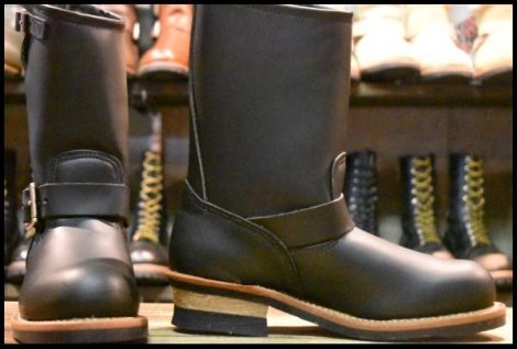 【7D 箱付 未使用 15年】レッドウィング 2268 エンジニア 黒 ブラック スチールトゥ ブーツ redwing HOPESMORE
