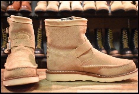 【7.5E 美品 黒タグ】Chippewa チペワ 1901G09 ハイランダー Highlander ショートエンジニア ビブラム4014 ラフアウト ブーツ HOPESMORE