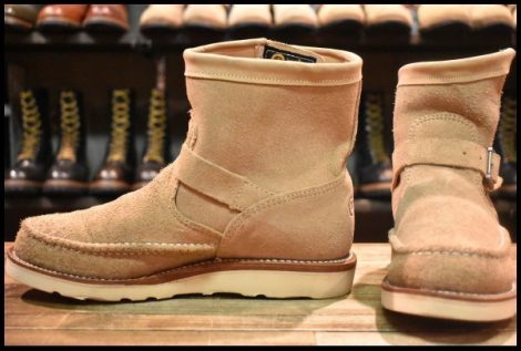 【7.5E 美品 黒タグ】Chippewa チペワ 1901G09 ハイランダー Highlander ショートエンジニア ビブラム4014 ラフアウト ブーツ HOPESMORE