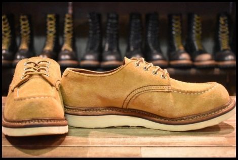 【7.5D 良品 11年】レッドウィング 8105 スエード オックスフォード ラフアウト モックトゥ ローカット ブーツ redwing HOPESMORE