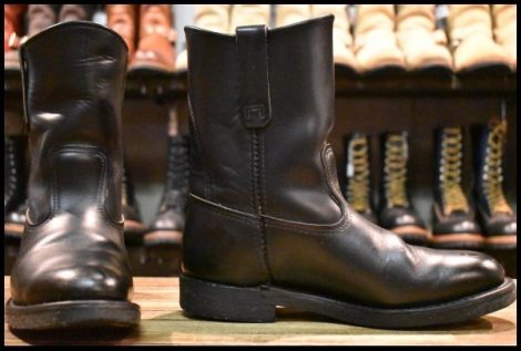 【7.5E 良品 03年】レッドウィング 1180 ペコス 黒 ブラッククローム プルオン ブーツ redwing pecos 8155 HOPESMORE