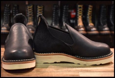 【4D 箱付 未使用】WESCO ウエスコ カスタムロメオ ブラック×ブラックラフアウト 黒 ラプターソール サイドゴア 短靴 ブーツ HOPESMORE