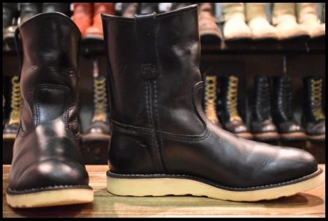 【8E 良品 11年】レッドウィング 8169 ペコス 黒 ブラッククローム プルオン ブーツ redwing pecos HOPESMORE