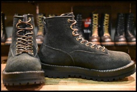 【7.5E 良品】WHITE’S ホワイツ ノースウエスト 黒スエード ブラック ラフアウト ビブラム148ハーフスリップ 編み上げ ブーツ HOPESMORE