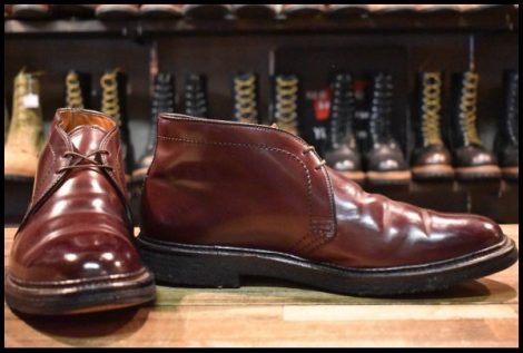 【11D 箱付 良品】ALDEN オールデン 1341 チャッカ バーガンディ コードバン シューズ 編み上げ 短靴 ブーツ HOPESMORE