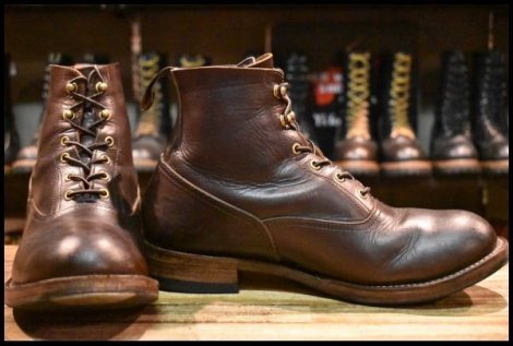 【8.5 良品】ROLLING DUB TRIO ローリングダブトリオ VINCENT ヴィンセント ブラウン ホースバット レースアップ ブーツ HOPESMORE