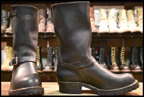 【11E 良品 12年】WESCO ウエスコ ボス ブラック 黒 ビブラム100シングル 11インチハイト エンジニア ブーツ HOPESMORE