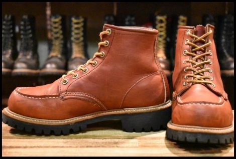 【6.5E 良品 半円犬タグ 98年】レッドウィング 8175 ビブラム アイリッシュセッター 赤茶 モックトゥ 編み上げ ブーツ redwing HOPESMORE