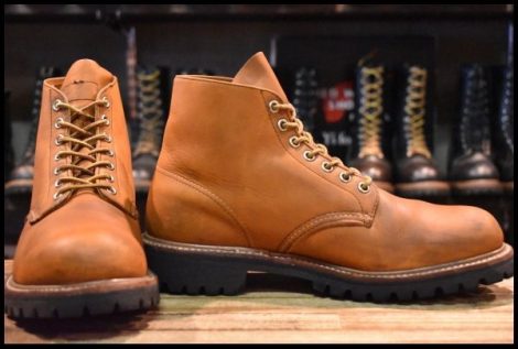 【8.5E 良品 羽タグ 01年】レッドウィング 8170 ビブラム セッター 赤茶 オロイジナル プレーントゥ 編み上げ ブーツ redwing HOPESMORE