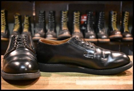 【10D 良品 24年】レッドウィング 101 ポストマン シューズ 黒 ブラック シャパラル 短靴 ローカット 編み上げ ブーツ redwing HOPESMORE