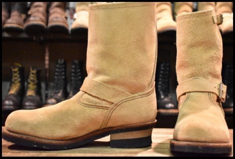 【8D 良品 08年】レッドウィング 8268 スエード エンジニア ホーソーンアビレーンラフアウト スチールトゥ ブーツ redwing HOPESMORE