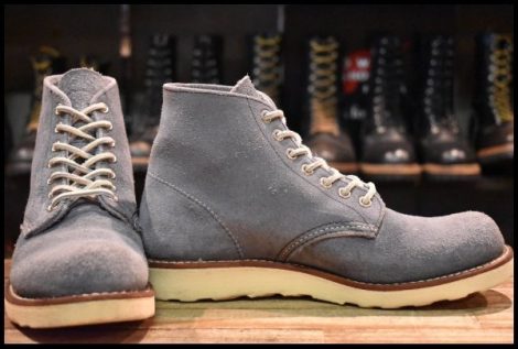 【6D 良品 11年】レッドウィング 8144 スエード アイリッシュセッター スレートブルー 青 プレーントゥ ブーツ redwing HOPESMORE