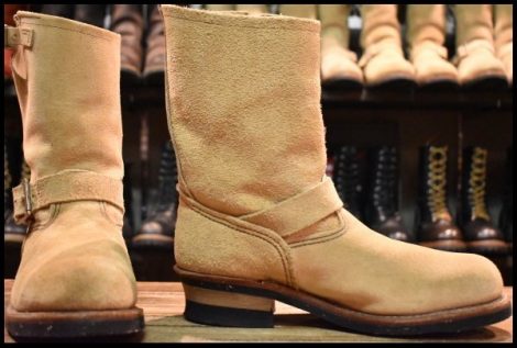 【8D 良品 08年】レッドウィング 8268 スエード エンジニア ホーソーンアビレーンラフアウト スチールトゥ ブーツ redwing HOPESMORE