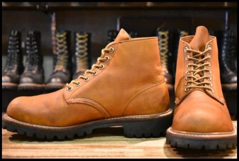 【8.5E 良品 羽タグ 01年】レッドウィング 8170 ビブラム セッター 赤茶 オロイジナル プレーントゥ 編み上げ ブーツ redwing HOPESMORE