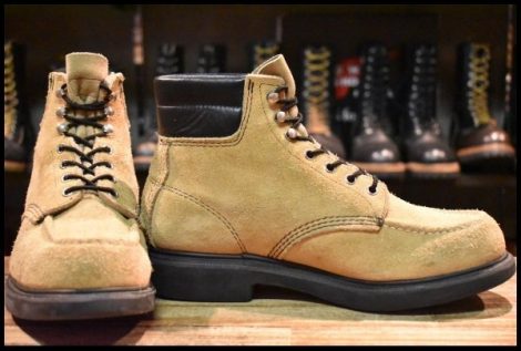 【8.5D 良品 羽タグ】レッドウィング 8118 スエード スーパーソール ラフアウト モック 編み上げ ブーツ redwing HOPESMORE