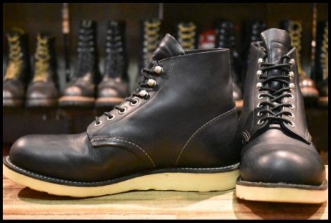 【7.5D 良品 11年】レッドウィング 8165 アイリッシュセッター 黒 ブラッククローム プレーントゥ 編み上げ ブーツ redwing HOPESMORE