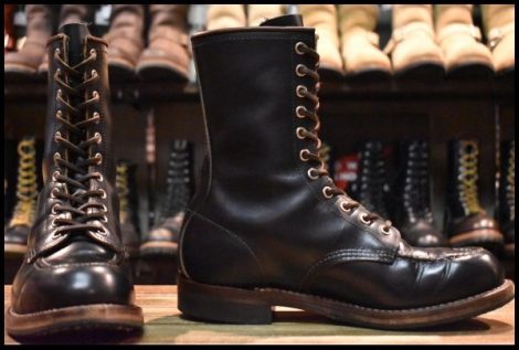 【8E 良品 110周年限定】レッドウィング 2015 ハンツマン 黒 ブラック クローンダイク 茶芯 編み上げブーツ redwing HOPESMORE