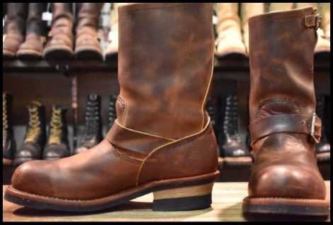 【8.5D 良品 08年】レッドウィング 2972 エンジニア 茶 カッパー ラフ＆タフ スチールトゥ ブラウン ブーツ redwing HOPESMORE
