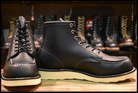 【8.5E 美品 10年】レッドウィング 8179 アイリッシュセッター 黒 ブラッククローム モックトゥ 編み上げ ブーツ redwing HOPESMORE