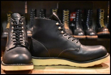 【7.5D 良品 11年】レッドウィング 8165 アイリッシュセッター 黒 ブラッククローム プレーントゥ 編み上げ ブーツ redwing HOPESMORE