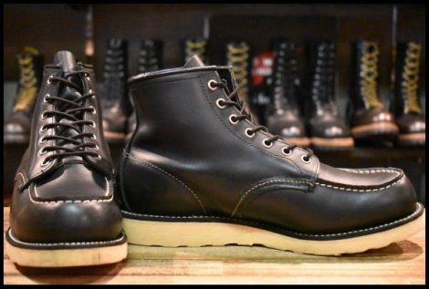 【8.5D 良品 04年】レッドウィング 8130 アイリッシュセッター 黒 ブラッククローム モックトゥ 編み上げ 8179 ブーツ redwing HOPESMORE