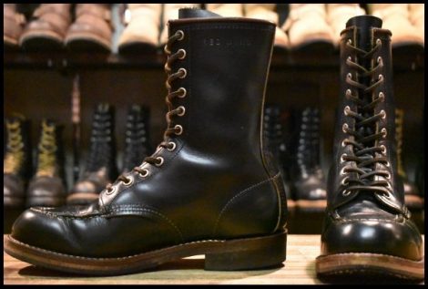 【8E 良品 110周年限定】レッドウィング 2015 ハンツマン 黒 ブラック クローンダイク 茶芯 編み上げブーツ redwing HOPESMORE